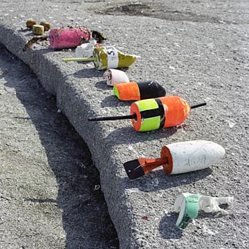 Found Lobster Buoys, Maine, 2003